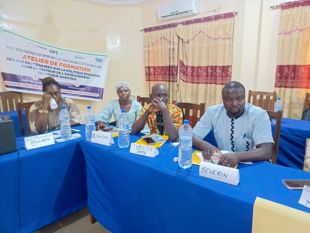 Atelier de renforcement des capacités à Bohicon